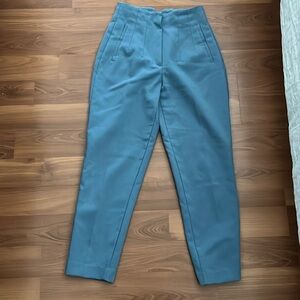 Zara dusty blue high waisted corset pants